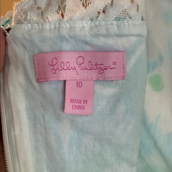 Lilly Pulitzer Sofia Shift Dress Waverider Lagoon - Size 10 - Picture 3 of 5